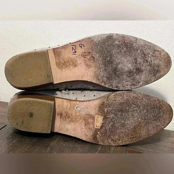 Joie Studded Grey Booties Inside Zip Boots Womens size 37.5 US size 7.5 - Picture 4 of 9